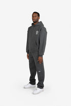 Schwarze Oversize Hoodie mit Blueprint Logo – Streetwear Detail