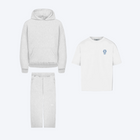 Light Grey Melange - Hoodie Set