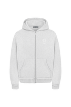 Light Grey Melange Zip Hoodie