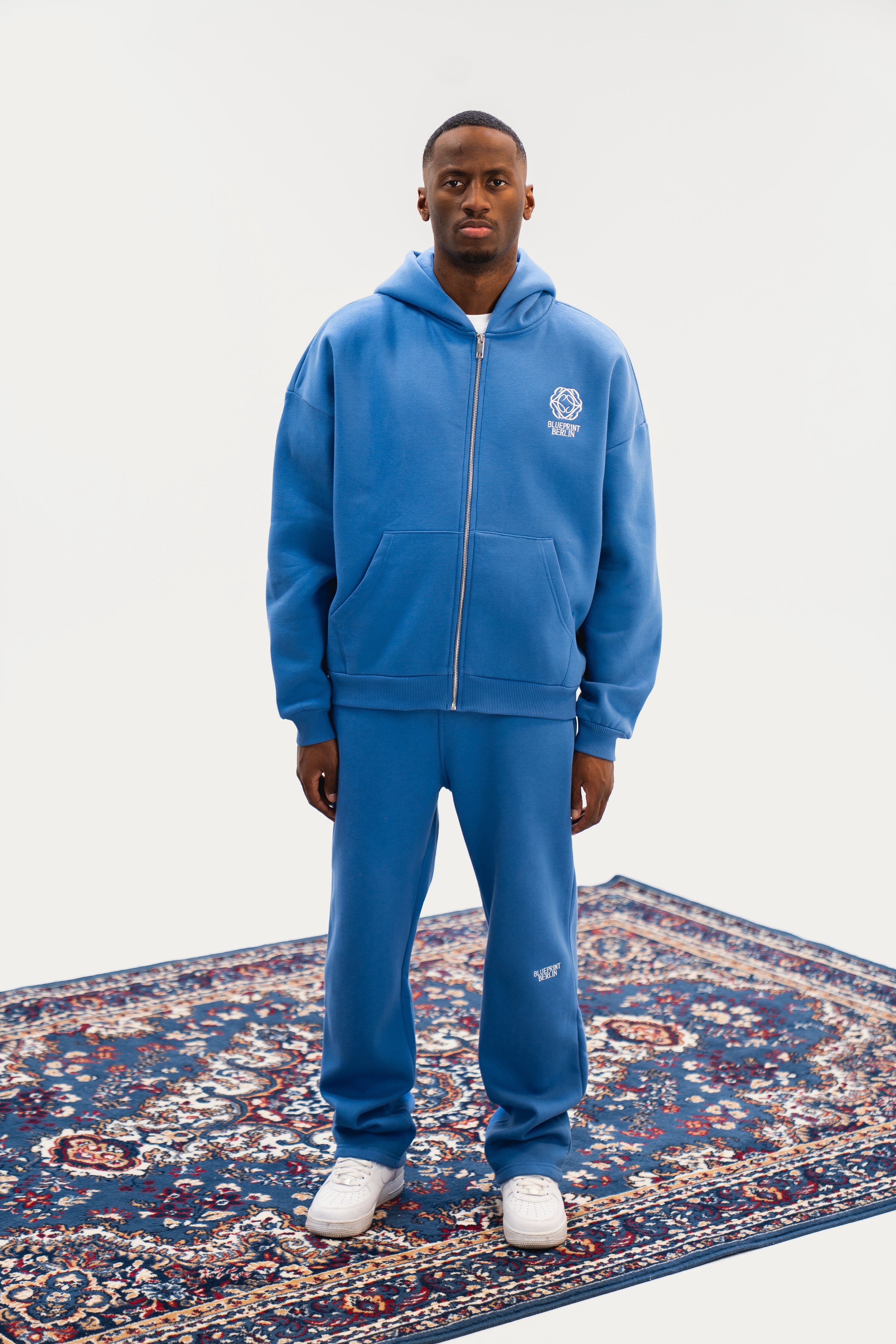 Cobalt Blue Zip Hoodie