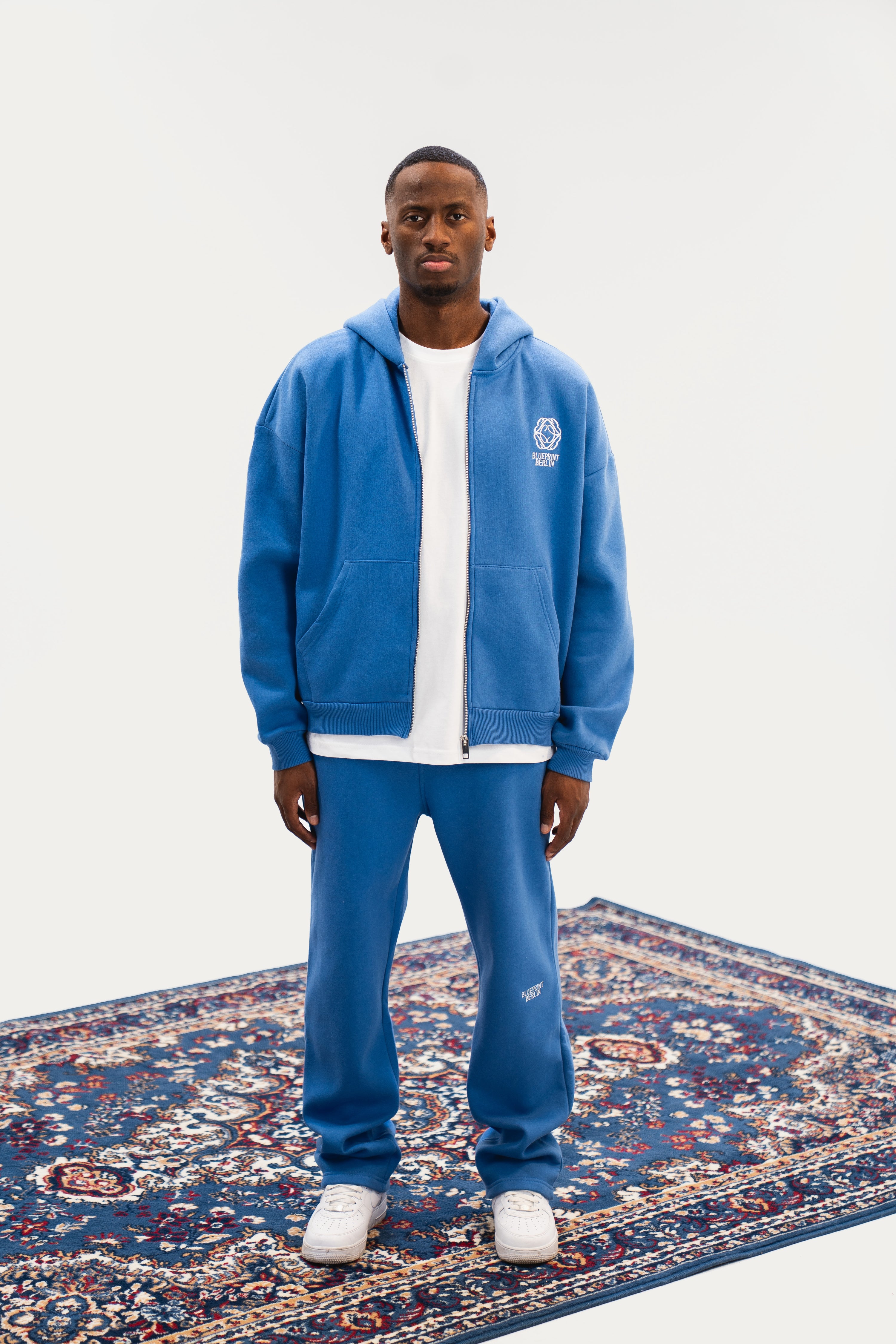 Cobalt Blue Zip Hoodie