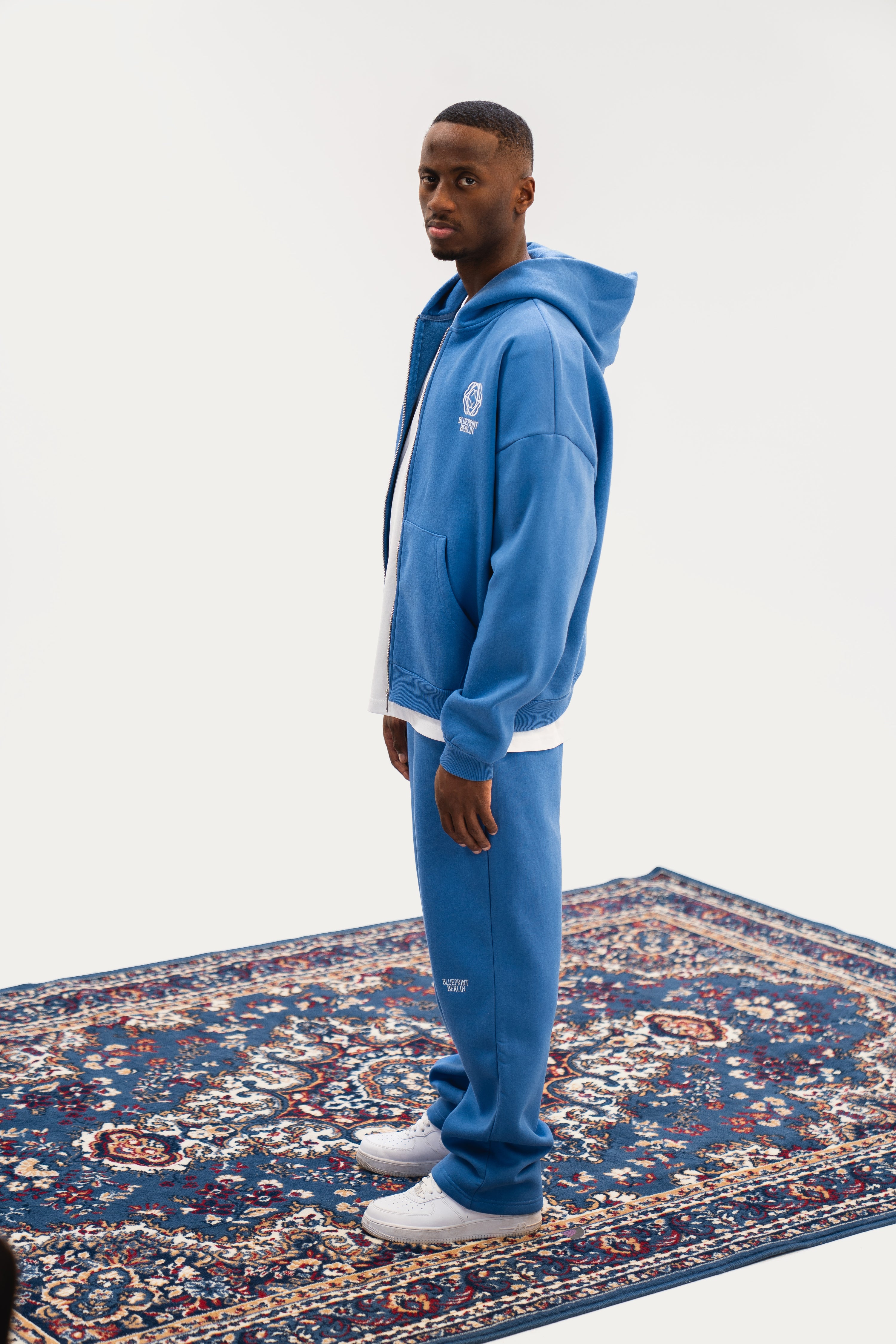 Cobalt Blue Zip Hoodie