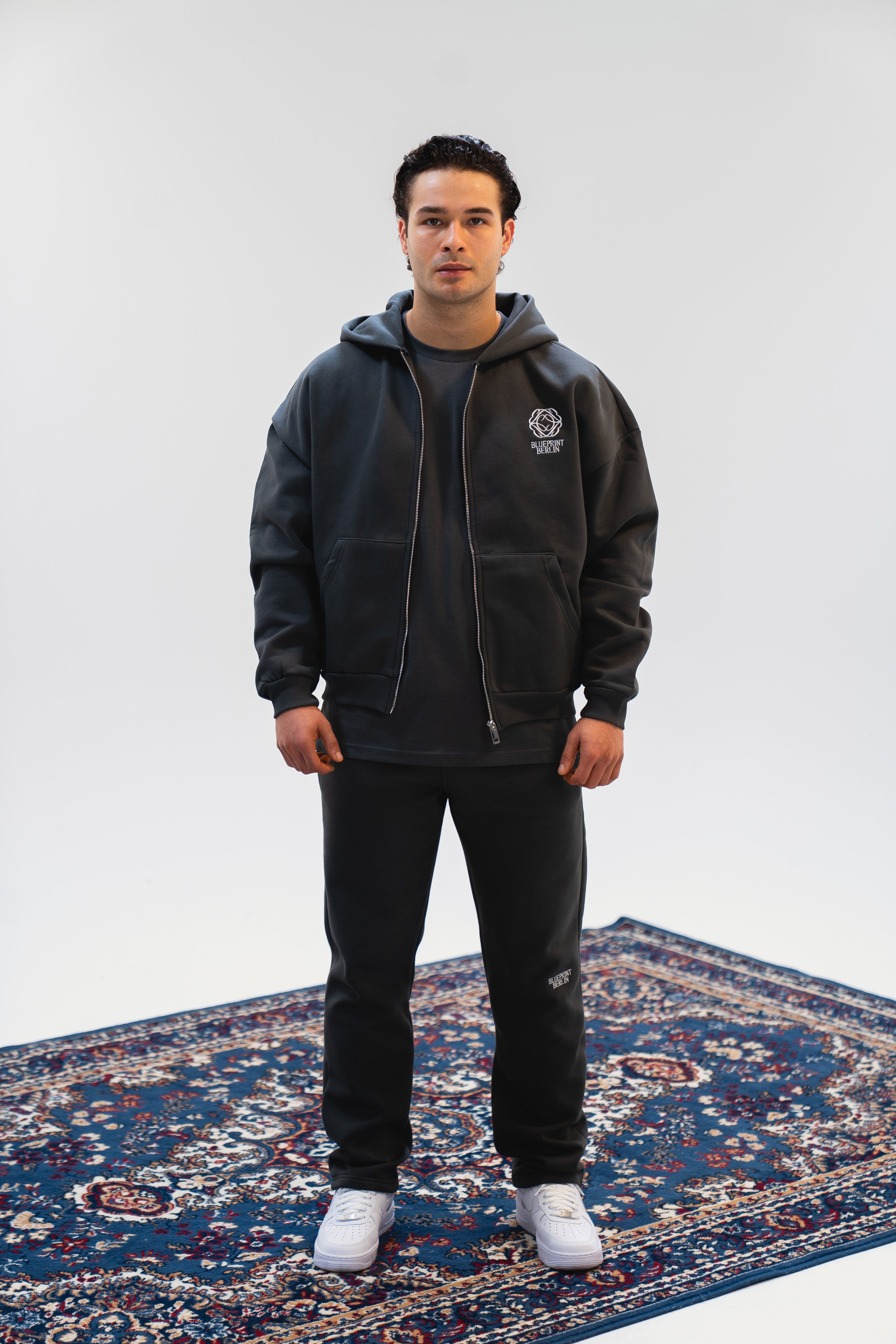 Volcanic Ash Zip Hoodie