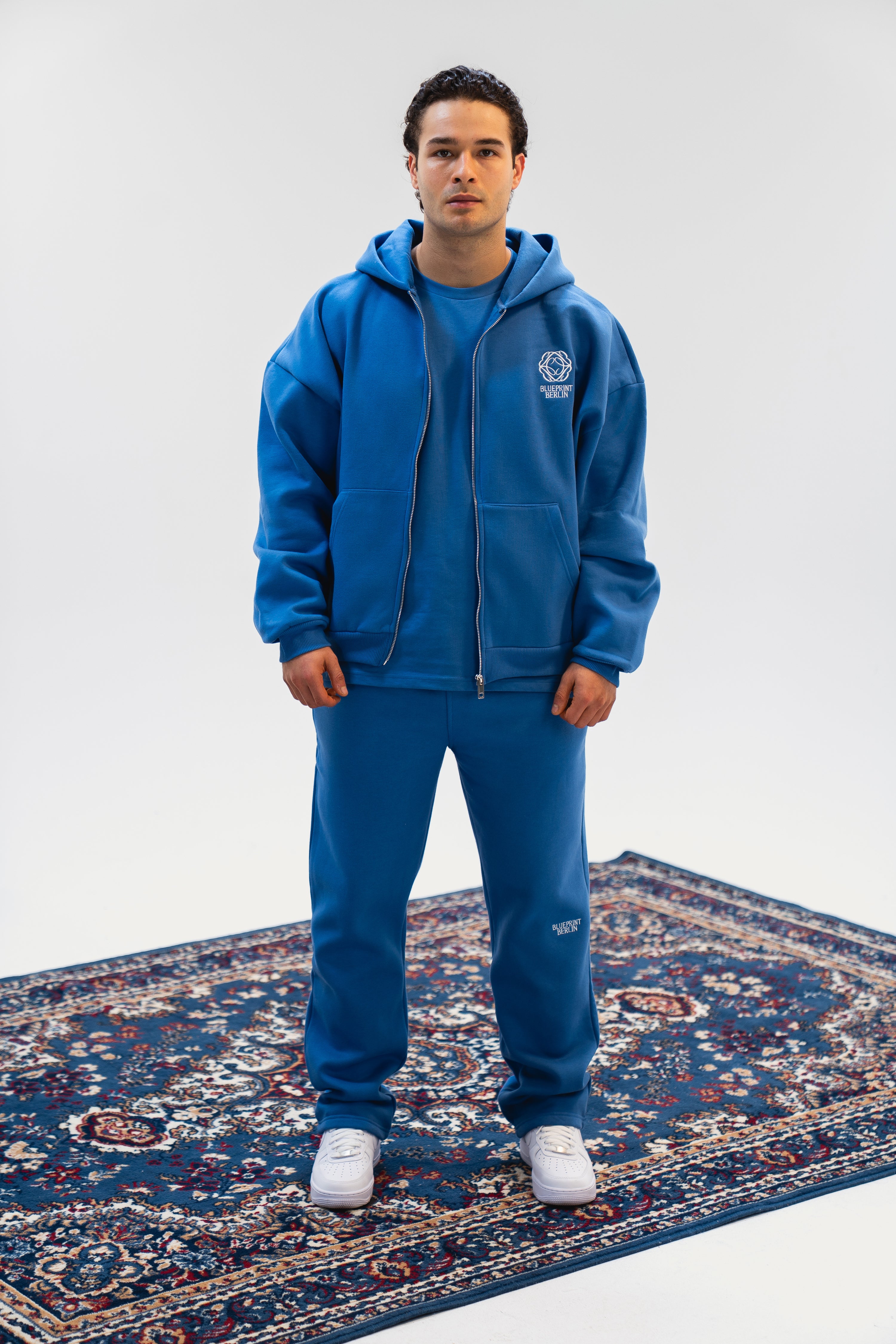 Cobalt Blue Zip Hoodie