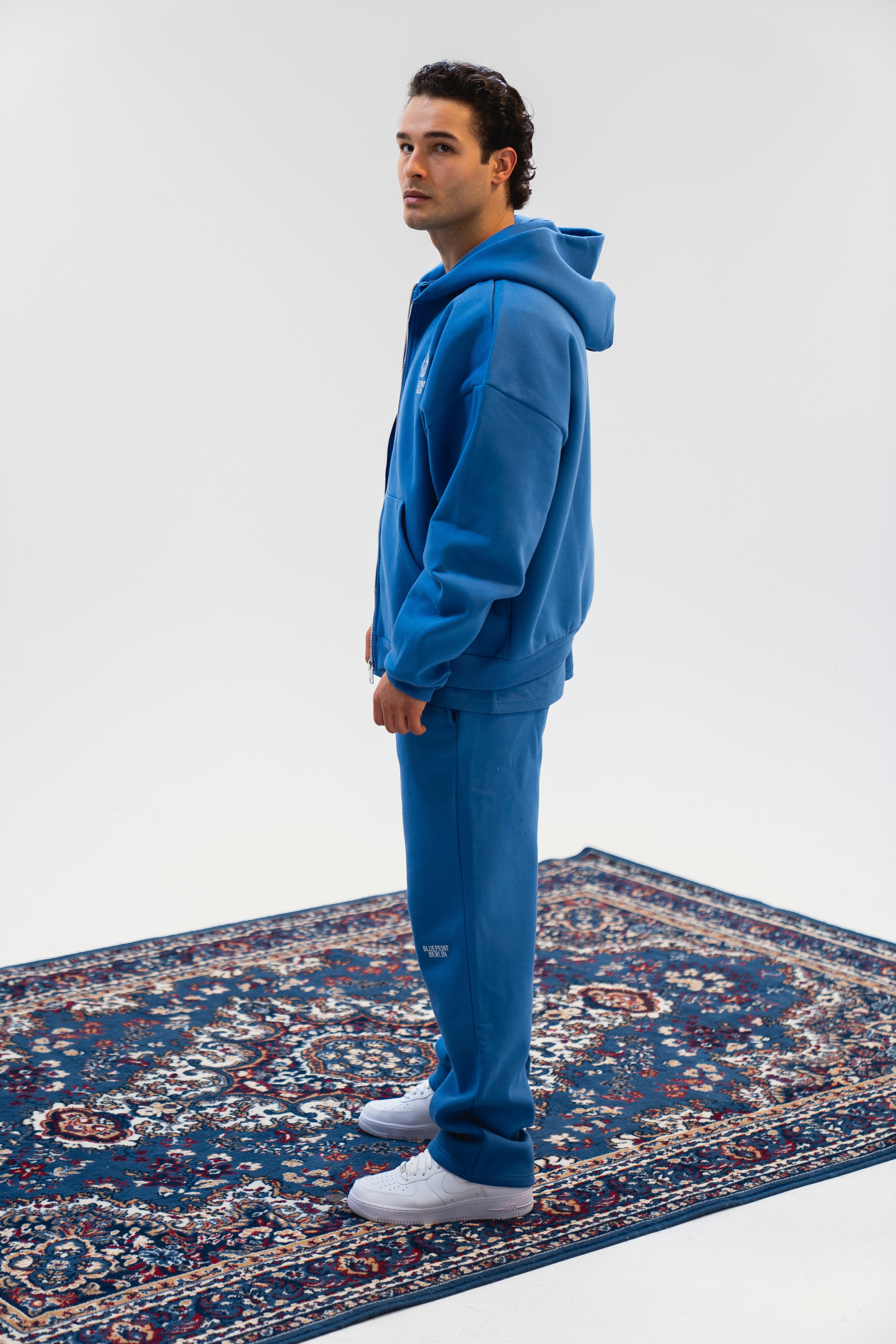 Cobalt Blue Zip Hoodie