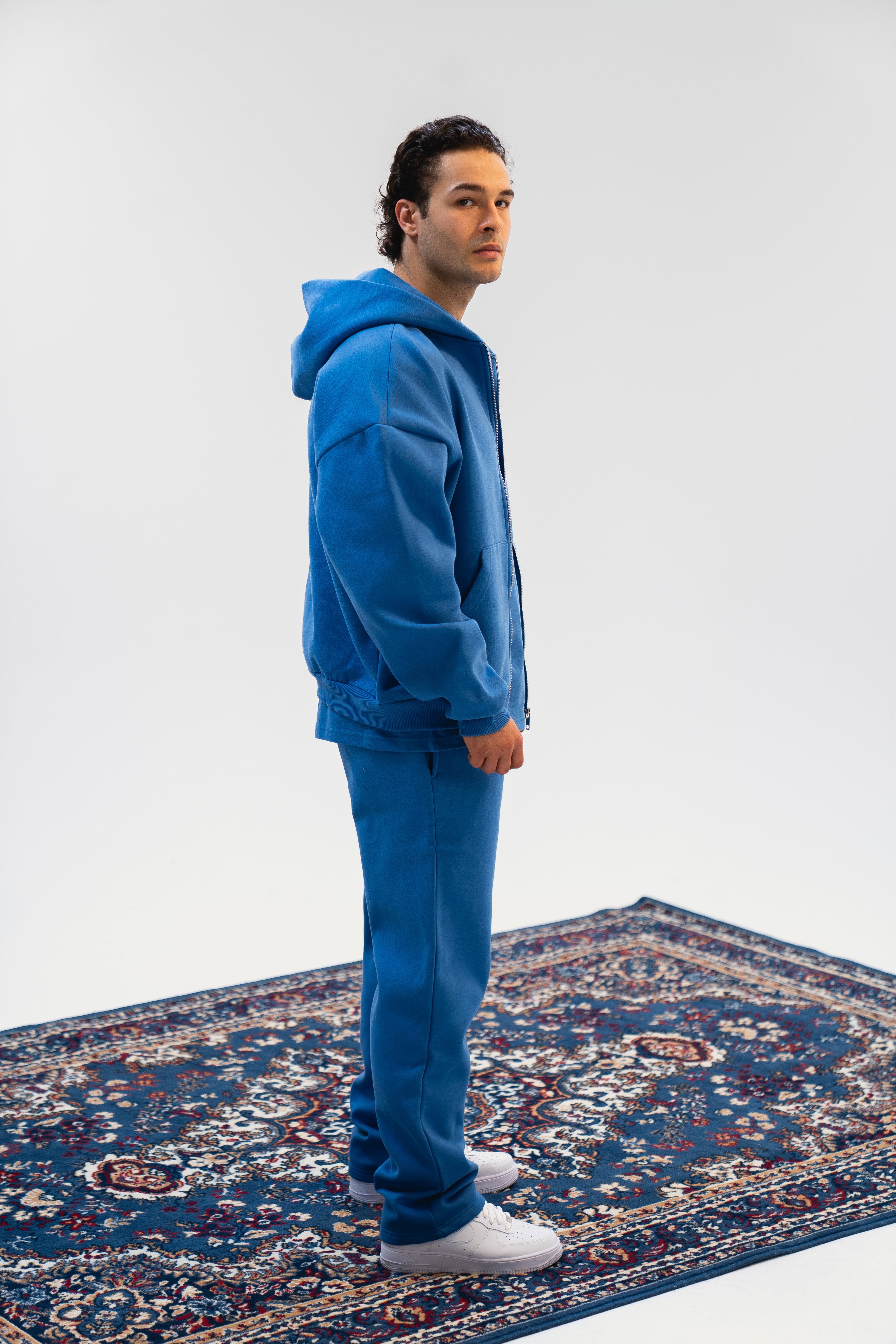 Cobalt Blue Zip Hoodie