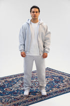Light Grey Melange Zip Hoodie