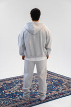 Light Grey Melange Zip Hoodie
