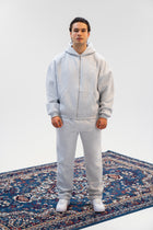 Light Grey Melange Zip Hoodie